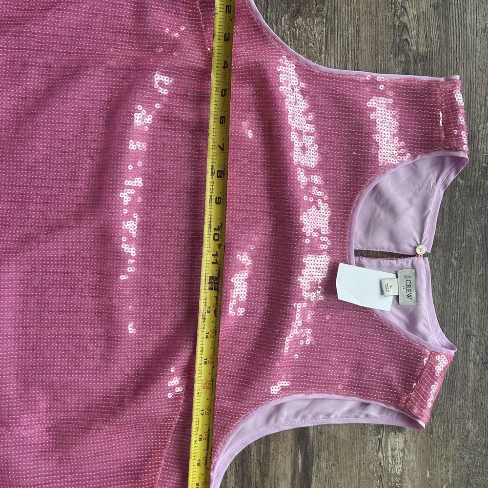 J. Crew Sparkling Pink Sequin Top - Picture 4 of 8